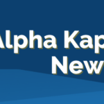 The Alpha Kappa Psi logo and a heading that says "Alpha Kappa Psi News"