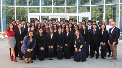 A group photo of Chi Beta Chapter members.
