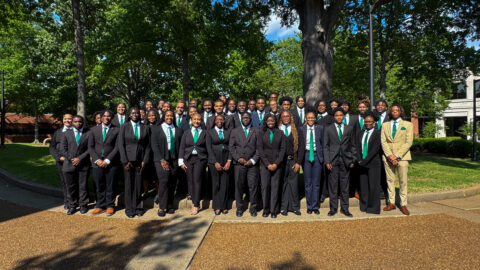 Theta Psi Chapter group photo at the University of Memphis